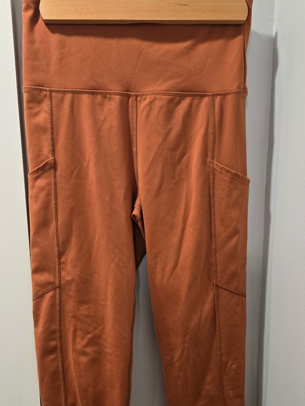 American Eagle High Waisted Pocket Leggings Size Small Rust Terracotta